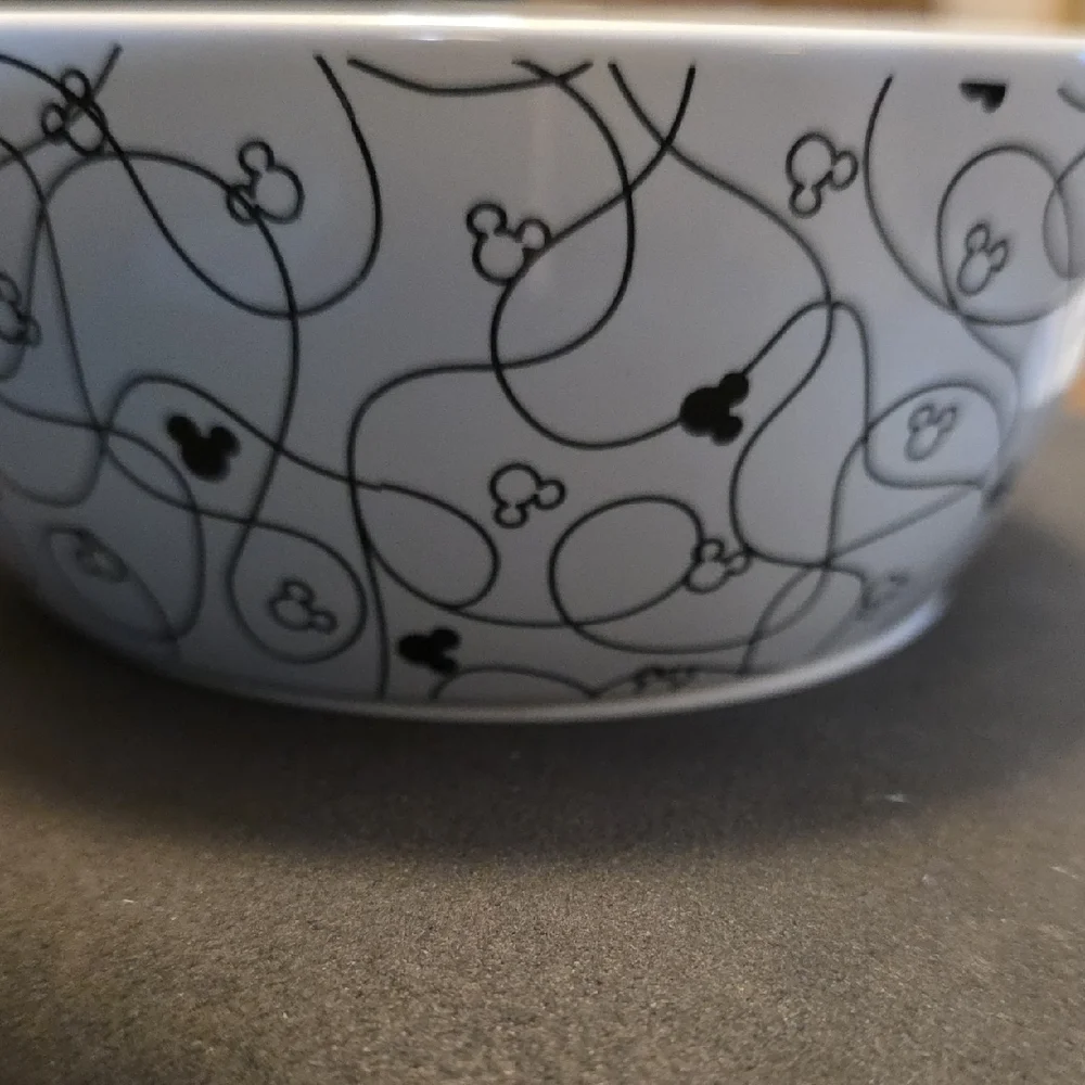 Disney Mickey Mouse Ceramic Dish Cat Or Dog Feed Bowl